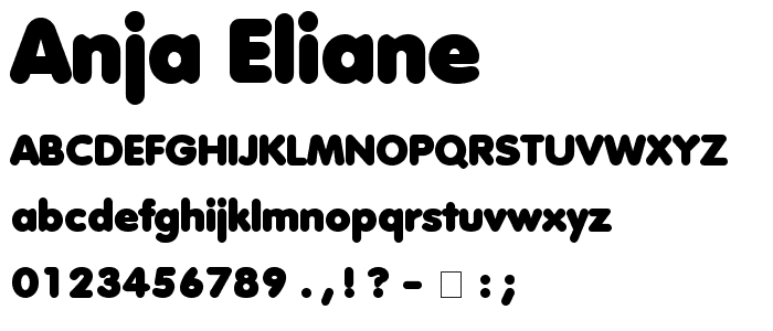Anja Eliane font